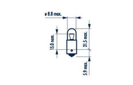 171433000 Лампа T4W HEAVY DUTY 24V 4W BA9s |CONTROL LAMPS| (10шт) HD NARVA 17143
