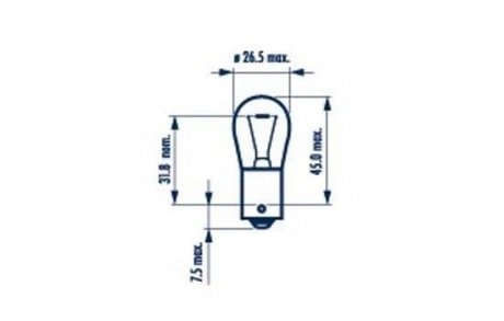 P15W 24V 15W BA15s |LAMPS FOR INDICATORS, BREAK LIGHT| 10шт NARVA 17421