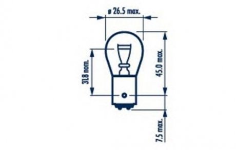 Автомобильная лампа P21/5W 24V 21/5W BAY15d NARVA 17925