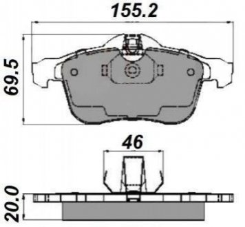 Купити Гальмівні колодки пер. Combo 01-/Astra H (ATE) Opel Meriva, Astra, Zafira, Audi A6, Opel Combo, Corsa NATIONAL np2005 (фото1) підбір по VIN коду, ціна 779 грн.