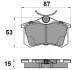 Купить Тормозные колодки зад. Caddy III/IV/Passat/Audi A4/A6 (Lucas) Volkswagen Golf, Jetta, Passat, Scirocco, Corrado, Vento, Peugeot 405, Seat Toledo, Ibiza, Cordoba, Renault Megane NATIONAL np2037 (фото1) подбор по VIN коду, цена 472 грн.