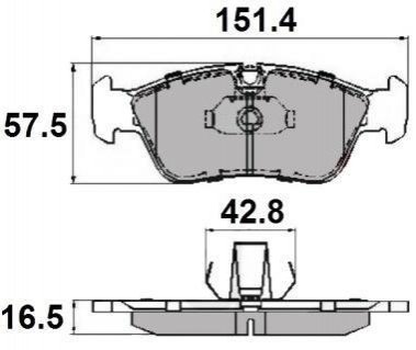 Купити Гальмівні колодки пер. BMW 3 (E36/E46) 90-09 (ATE) BMW E36, E46 NATIONAL np2050 (фото1) підбір по VIN коду, ціна 660 грн.