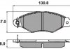 Купити Гальмівні колодки пер. Kangoo 97-08 (Bosch) Peugeot 306, Citroen Xsara, Peugeot 206 NATIONAL np2207 (фото1) підбір по VIN коду, ціна 551 грн.