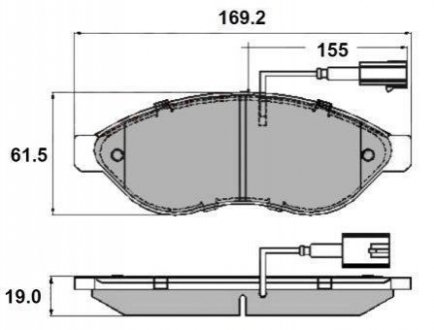 Тормозные колодки перед. Jumper/Ducato/Boxer 06- (1.1-1.5t) NATIONAL np2285