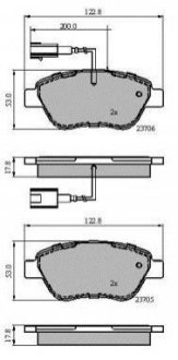 Купить Тормозные колодки перед. Nemo/Bipper 08-(BOSCH) (122,8x53,6) с датчиком Fiat Punto, Citroen Nemo, Fiat Grande Punto, Peugeot Bipper, Fiat 500 NATIONAL np2539 (фото1) подбор по VIN коду, цена 672 грн.