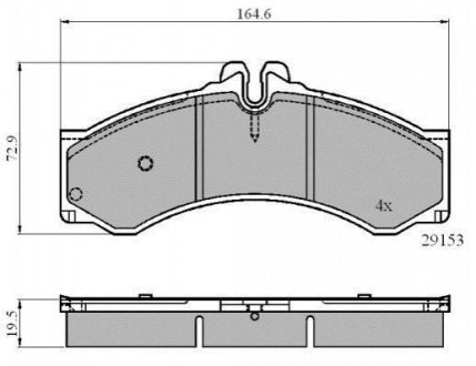 Купить Тормозные колодки перед/зад Sprinter/LT 96-06 (спарка)/Vario 2.9TD Volkswagen LT, Mercedes W904, Opel Vivaro NATIONAL np2699 (фото1) подбор по VIN коду, цена 910 грн.