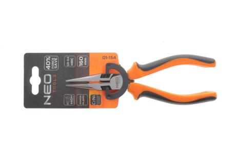 Плоскогубці з подовженими губками 6" 40% FS L-160 мм NEO TOOLS 01-154