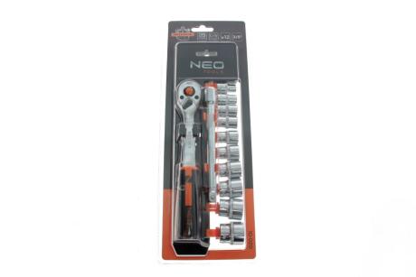 Набір торцевих головок з тріскачкою 3/8" 12 од. (хромовані) NEO TOOLS 10-020