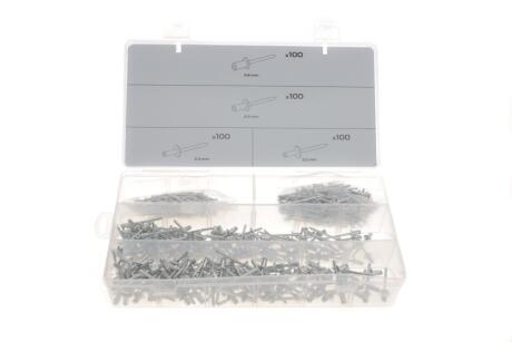 Набір заклепок Ø2,4-4,8x10 mm 400 од. NEO TOOLS 11-970