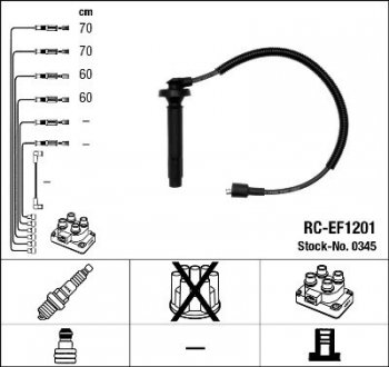 Комплект проводов зажигания Subaru Legacy, Forester NGK 0345