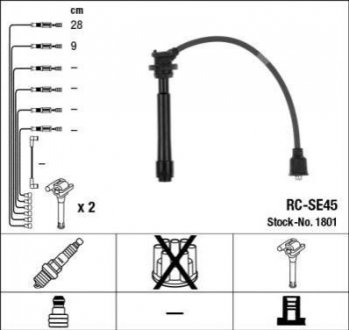 Комплект кабелiв запалювання NGK 1801