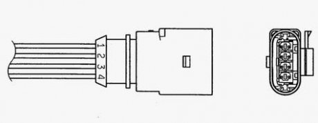 Лямбда-зонд NTK (OZA510-AU9) AUDI Q7 "3,0 "10-15 NGK 93048