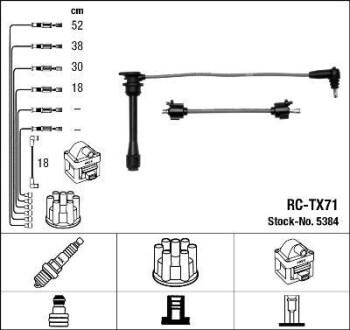 Кабель запалювання NGK rc-tx71