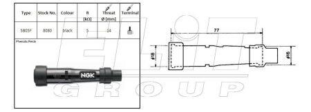 Кришка свічки запалювання NGK sb05f