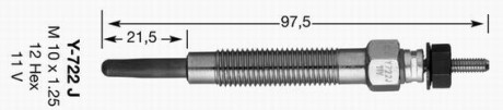 Свічка розжарювання NGK y722JS