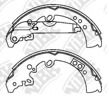 Колодки задние барабанные Toyota Hilux NiBK fn0620