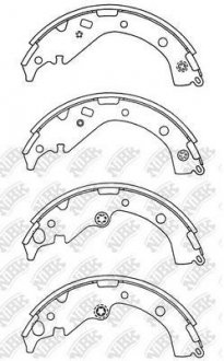 Купити Колодки гальмівні барабанні Toyota RAV-4 2000-2005 Toyota Rav-4 NiBK fn2371 (фото1) підбір по VIN коду, ціна 1154 грн.