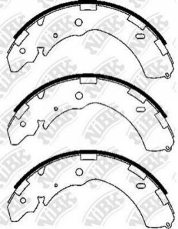 Колодки барабанные L200/Pajero Sport/D-MAX/Colorado NiBK fn6741