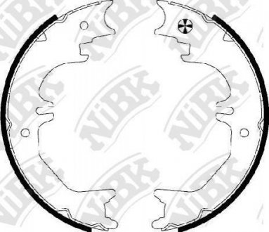 Колодки ручника Land Cruiser 100, LX470 Toyota Land Cruiser, Lexus LX NiBK fn8905