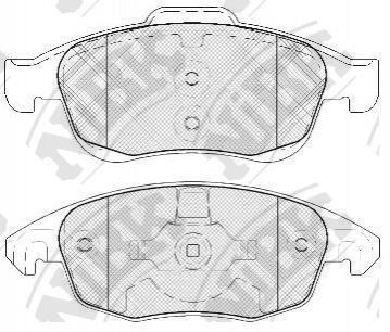 Купить Колодки передние Citroen C4, Peugeot 5008, Citroen DS4, Berlingo, Peugeot Partner NiBK pn0471 (фото1) подбор по VIN коду, цена 1619 грн.