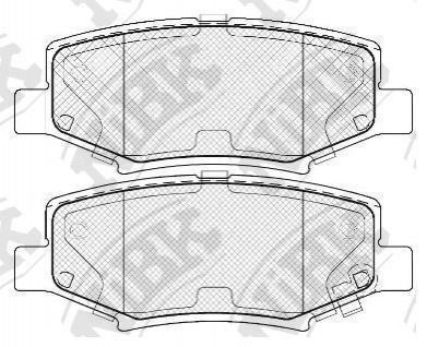 Купить Колодки задние c2007-- Wrangler,Grand Cherokee,Liberty,Nitro Jeep Wrangler, Cherokee, Compass, Dodge Nitro NiBK pn0497 (фото1) подбор по VIN коду, цена 1272 грн.