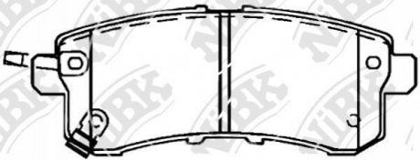 Колодки тормозные задние Infiniti QX56, QX80 Nissan Patrol Y62 NiBK pn0554