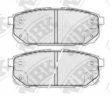 Купити Колодки задні Sorento/Clarus/Carens/Shuma KIA Sorento NiBK pn0798 (фото1) підбір по VIN коду, ціна 976 грн.