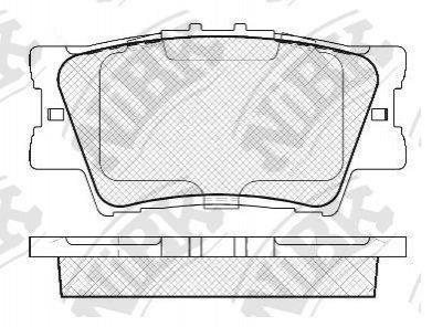 Колодки дискового тормоза NiBK pn1522