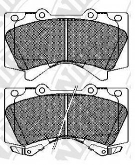 Купити Колодки дискового гальма Lexus LX, Toyota Land Cruiser, Sequoiva, Tundra NiBK pn1541 (фото1) підбір по VIN коду, ціна 1670 грн.