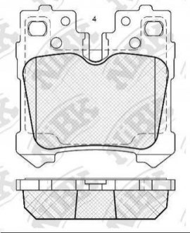 Колодки задние LS460 NiBK pn1844