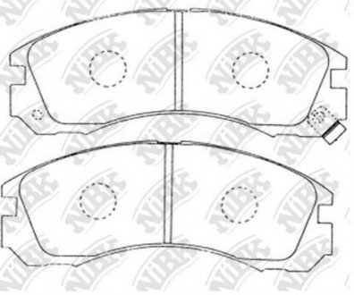 Колодки дискового тормоза Mitsubishi Outlander, Pajero, Galant, L200, Lancer NiBK pn3233