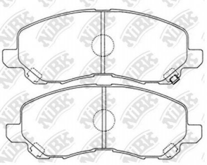 Комплект гальмівних колодок NiBK pn3469