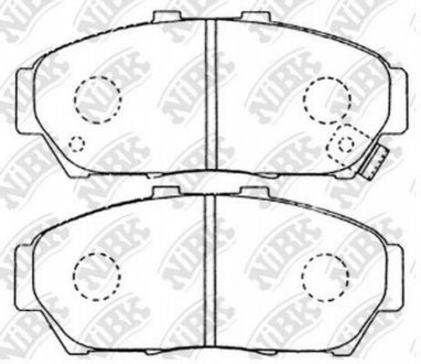 Колодки тормозные передние Honda Integra NiBK pn8337