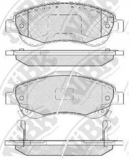 Комплект гальмівних колодок NiBK pn8808