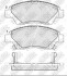 Купити КОЛОДКИ ГАЛЬМІВНІ Honda Jazz, City, CR-Z NiBK pn8868 (фото1) підбір по VIN коду, ціна 1593 грн.