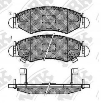 Колодки передні Ignis, Swift, Agila (A) NiBK pn9807