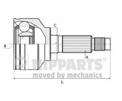 К-т шарнирный приводного вала KIA Sportage NIPPARTS j2820302