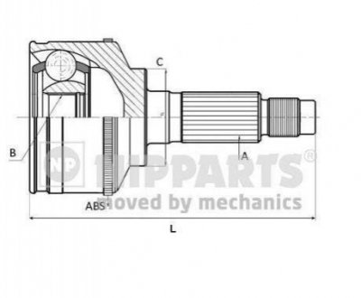 К-т шарнірний привідного валу Daewoo Matiz NIPPARTS j2820907