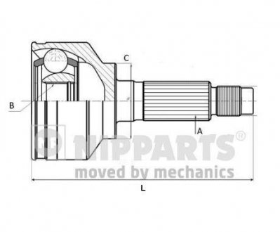 Купити ШРКШ Nissan Patrol NIPPARTS j2821010 (фото1) підбір по VIN коду, ціна 2547 грн.