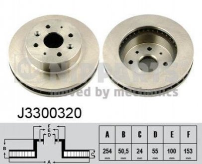 Тормозные диски NIPPARTS j3300320