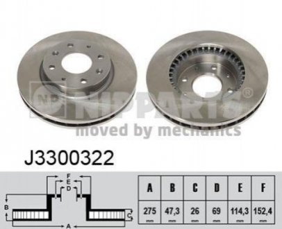 Тормозной диск NIPPARTS j3300322