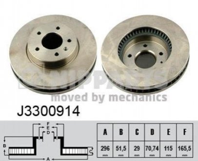 Гальмівні диски NIPPARTS j3300914