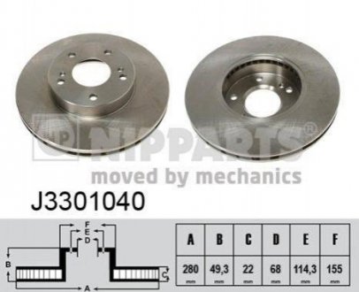 Тормозной диск NIPPARTS j3301040