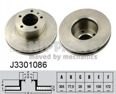 Тормозные диски NIPPARTS j3301086