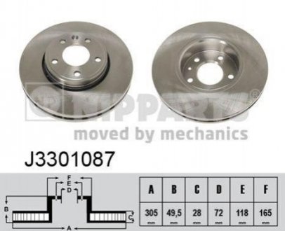 Тормозные диски NIPPARTS j3301087