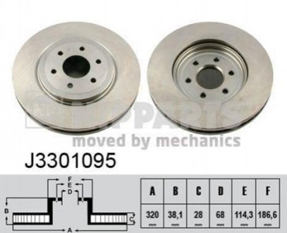 Тормозные диски NIPPARTS j3301095