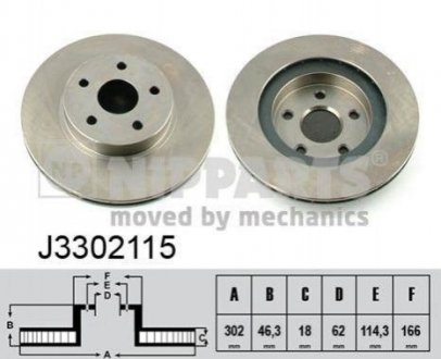 Тормозные диски NIPPARTS j3302115