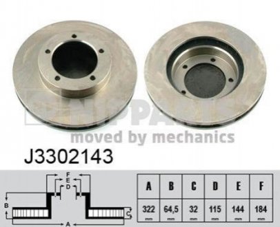 Тормозные диски NIPPARTS j3302143