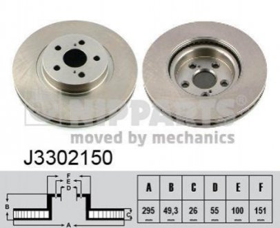 Тормозные диски NIPPARTS j3302150