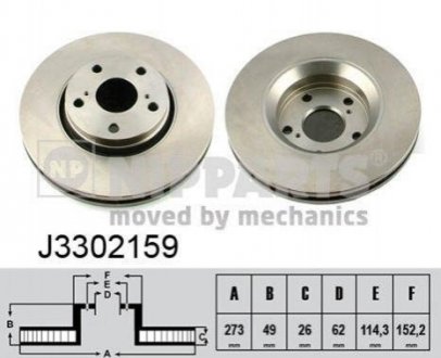 Тормозные диски NIPPARTS j3302159